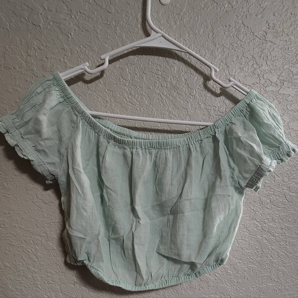 Aerie mint green crop top